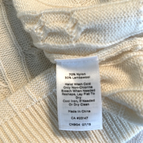 Talbots Wool Blend Cable Knit Sweater - Picture 6 of 6